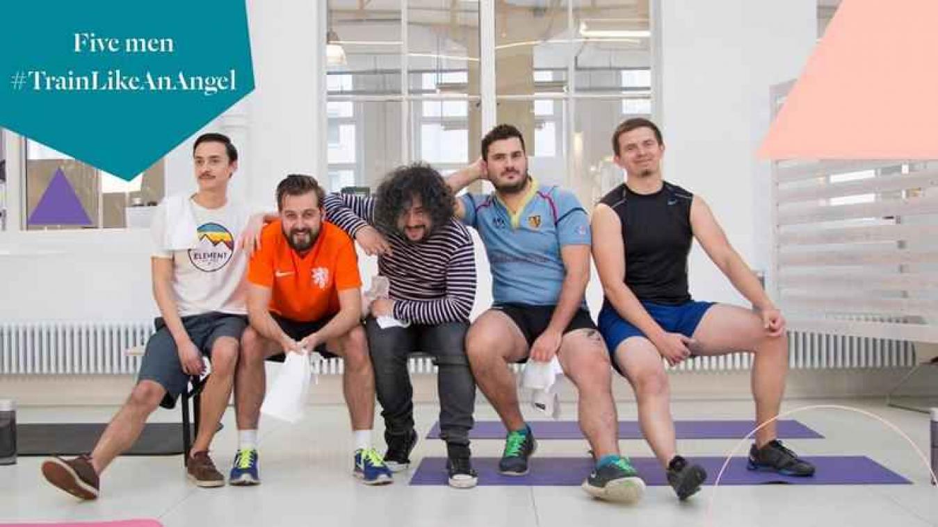 Victoria's Secret-modellen onderwerpen mannen aan work-out