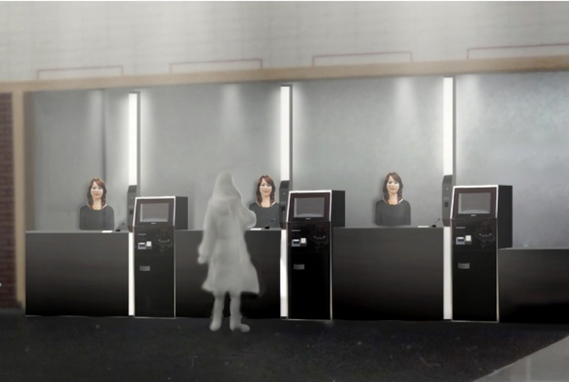 Personeel in nieuw hotel bestaat uit tien robots