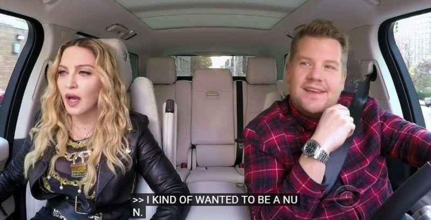 Madonna schittert in 'carpoolkaraoke'
