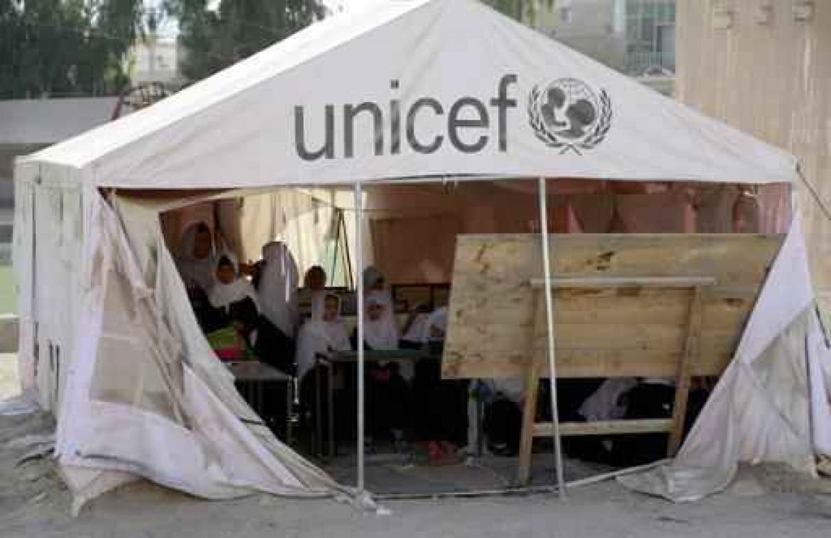 "Eén op de vier kinderen leeft in conflictgebied of rampland" (Unicef)