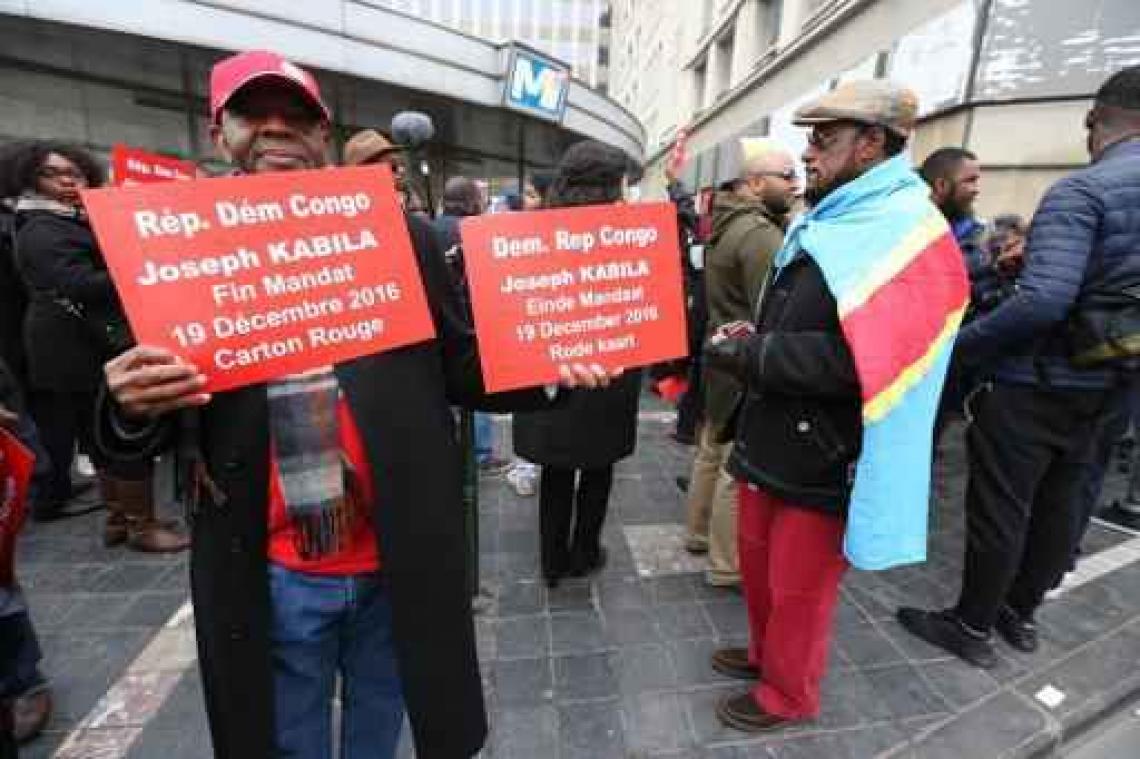 Congolezen betogen in Brussel tegen aanblijven Kabila