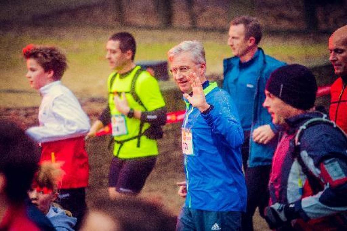 Koning Filip loopt Warmathon