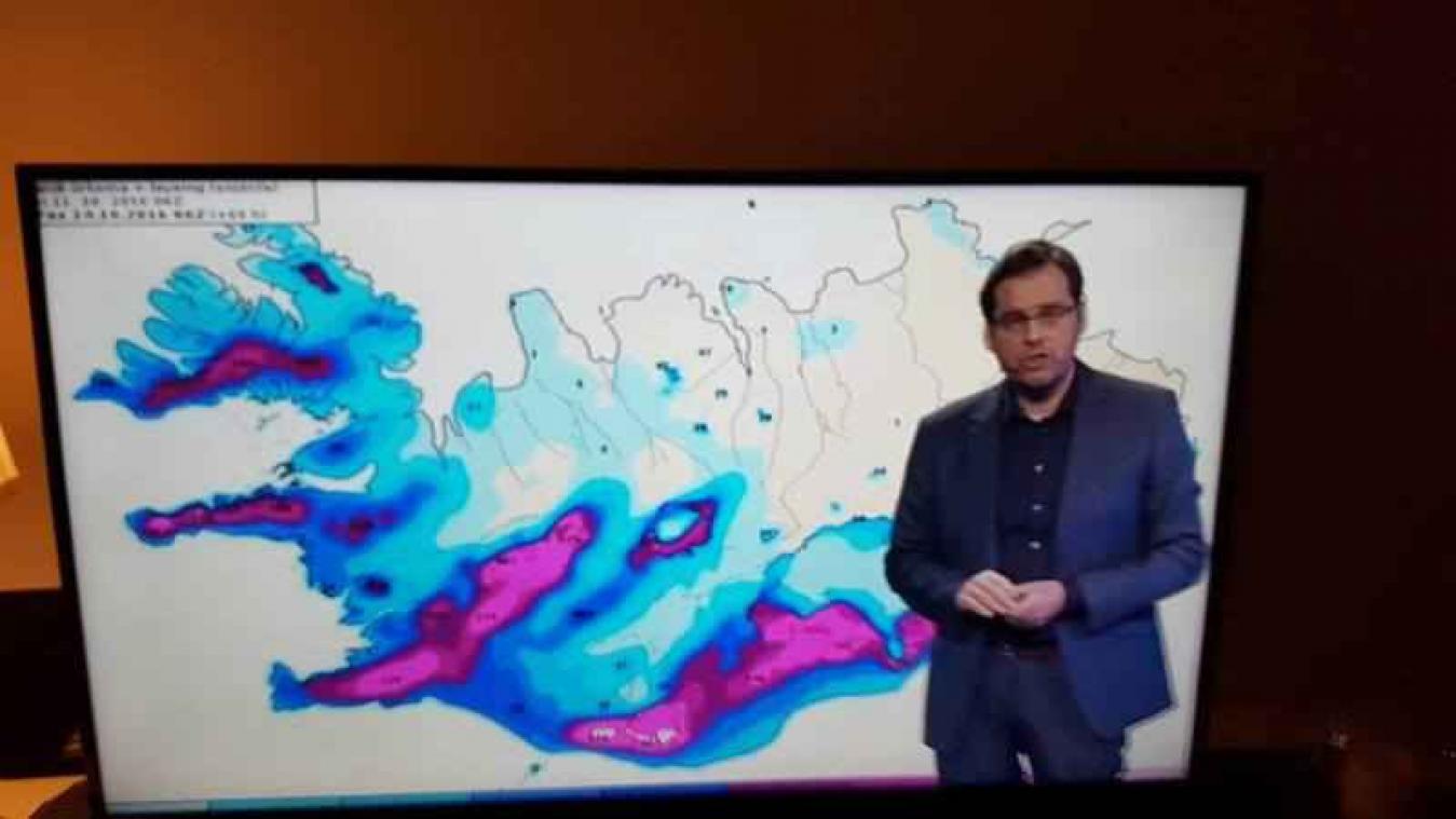 Weerman wekt irritatie op in het oosten van IJsland