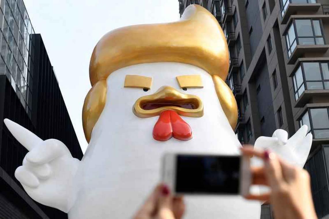 China zet het jaar van de haan in met beeltenis van Trump