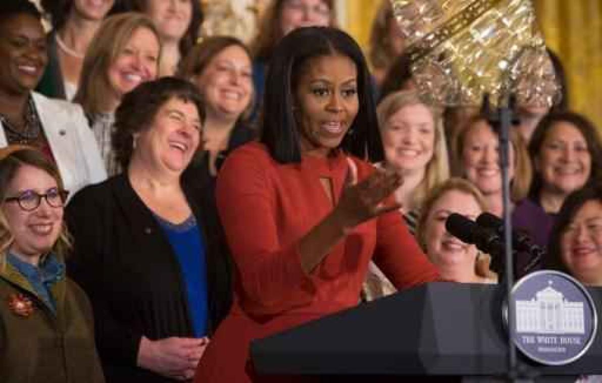 Michelle Obama neemt met emotionele toespraak afscheid van het Witte Huis