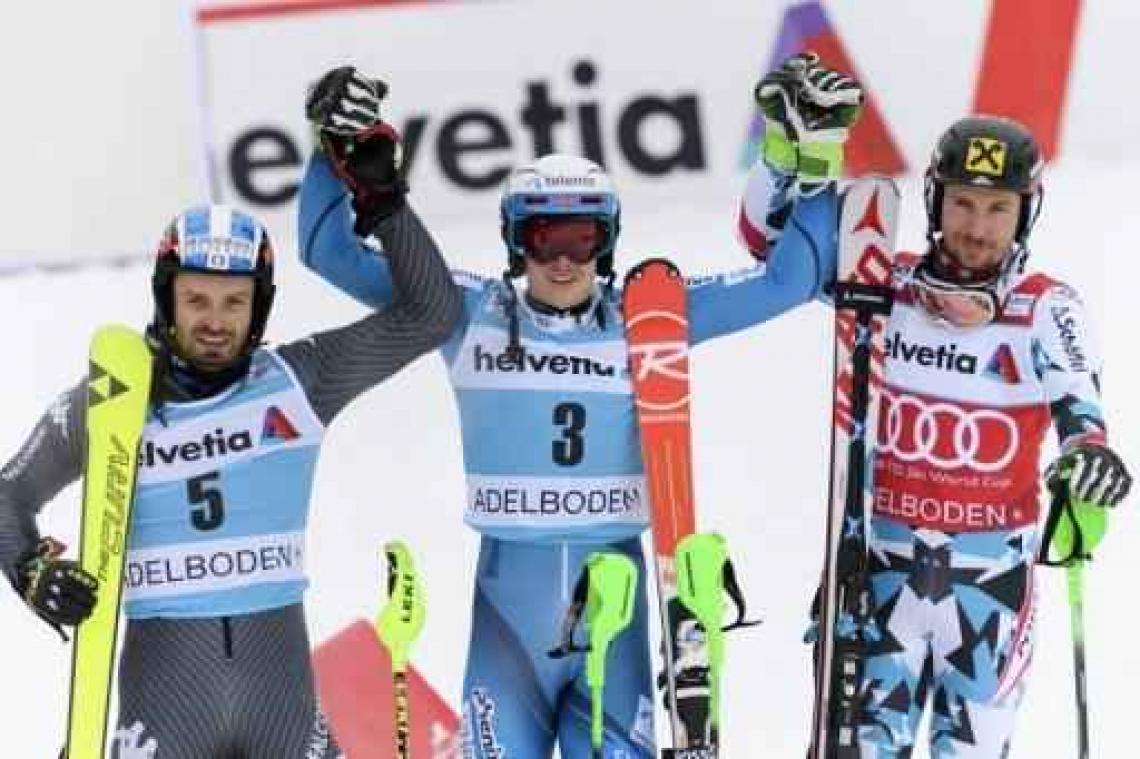 WB alpijnse ski - Kristoffersen wint slalom in Adelboden