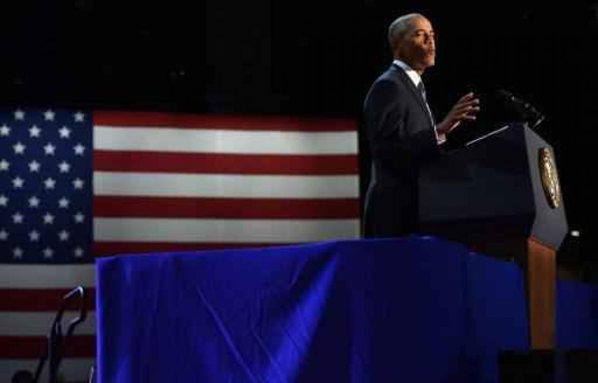President Obama noemt Amerika "beter en sterker" in afscheidstoespraak