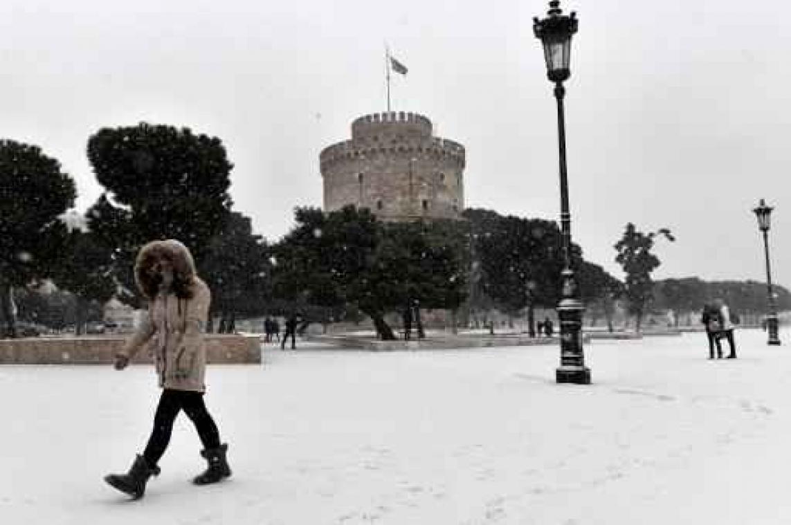 Veel sneeuw in Noord-Griekenland