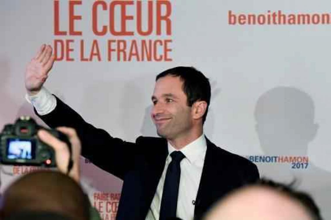 Voorverkiezingen Franse socialisten - Hamon verwelkomt "boodschap van vernieuwing"