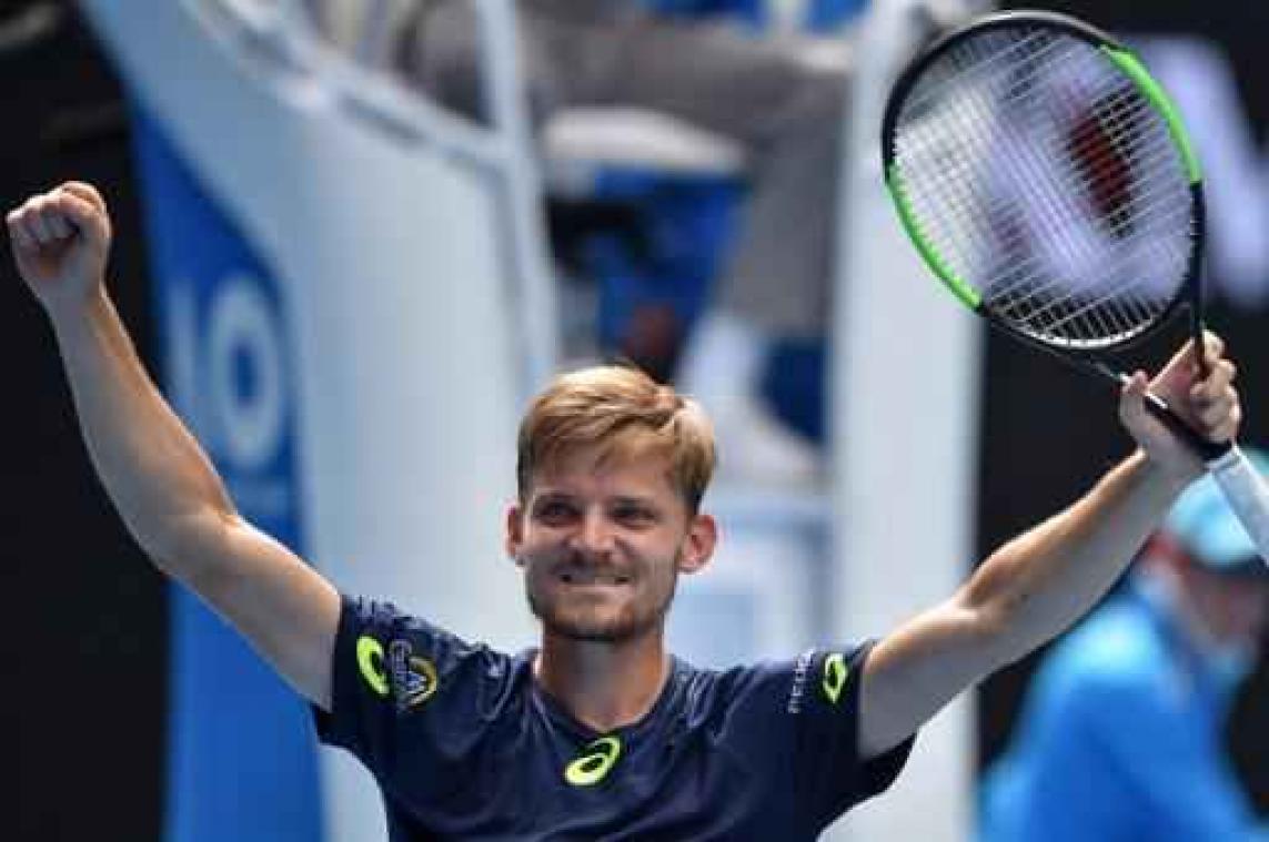 Australian Open - David Goffin stoot door naar kwartfinale