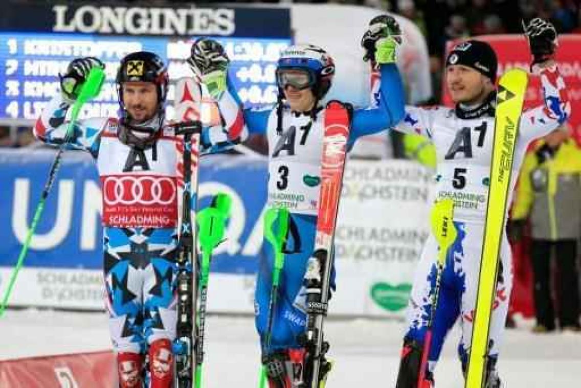 WB alpijnse ski - Noor Henrik Kristoffersen wint nachtslalom Schladming