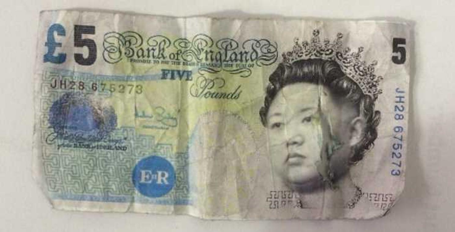 Kim Jong-un vervangt The Queen op valse briefjes