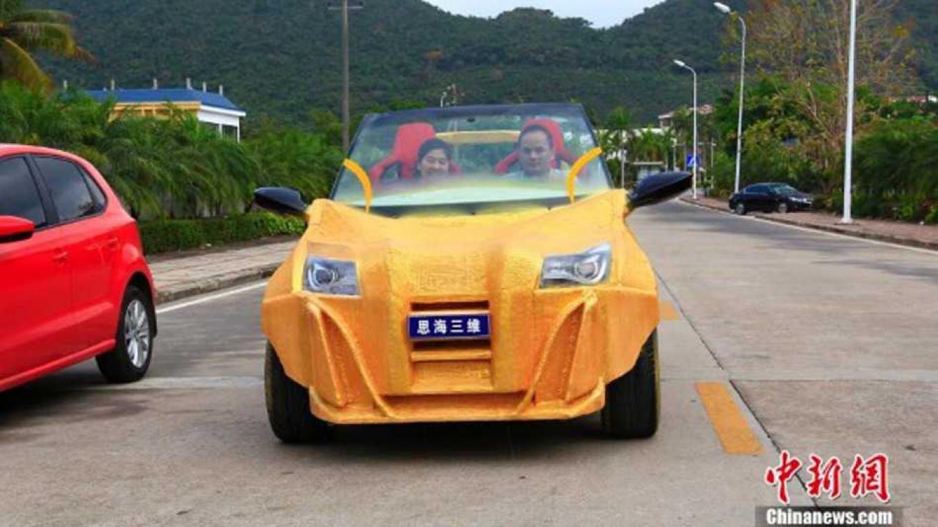 Dit is de eerste 3D-geprinte auto uit China