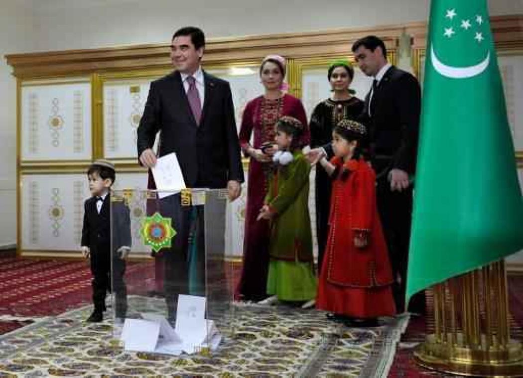 President Turkmenistan krijgt steun van 98 pct van de bevolking voor derde mandaat