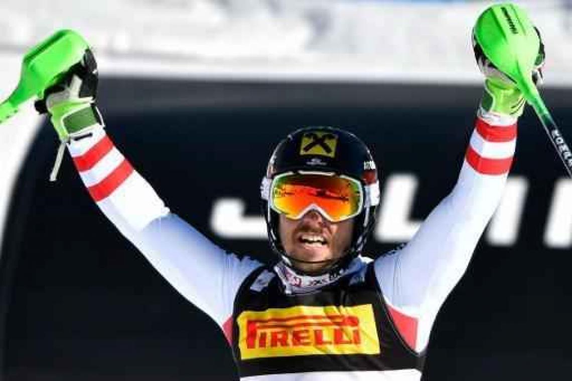 Marcel Hirscher kroont zich voor tweede keer tot wereldkampioen slalom