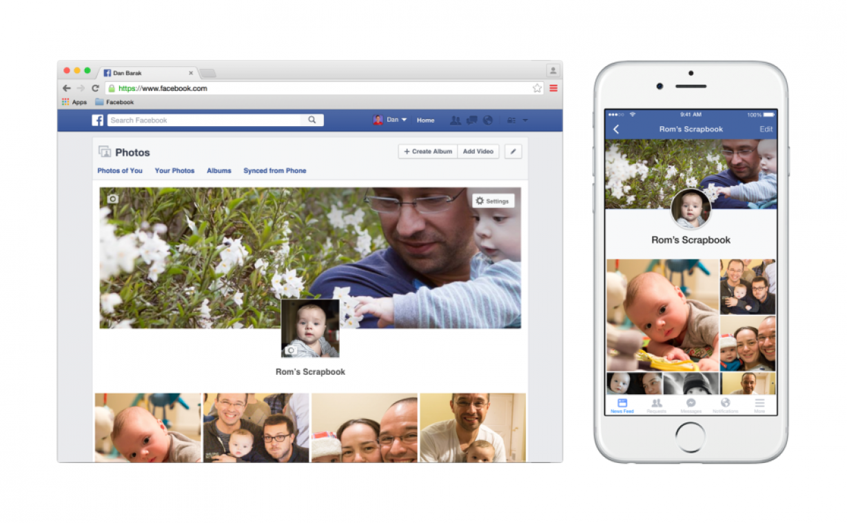 Facebook lanceert tool waarmee ouders gemakkelijk fotoalbums van hun kinderen kunnen maken