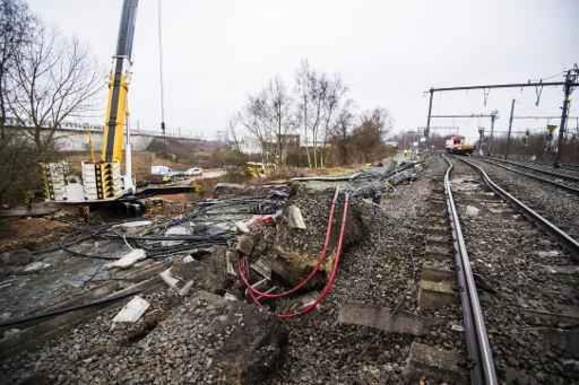 Volgende maandag terug verkeer over getroffen spoor nabij Leuven
