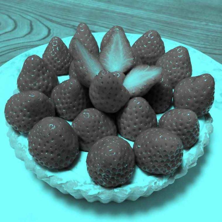 Welke kleur hebben deze aardbeien?