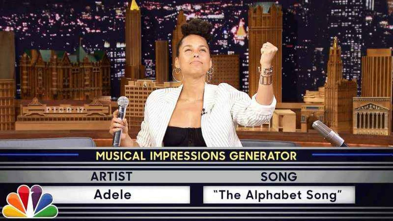Alicia Keys imiteert Adele perfect met het ABC-lied