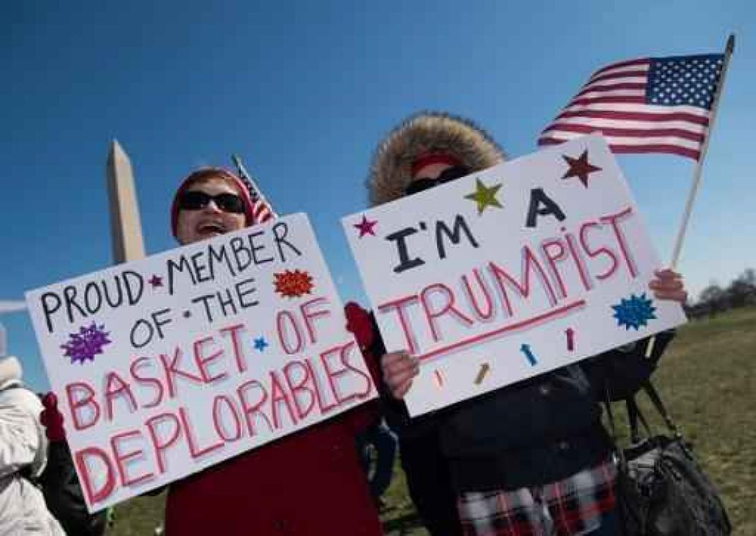 Relletjes tijdens steunmarsen voor Amerikaanse president