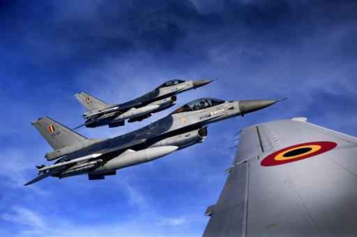 Eerste interventie Belgische F16's boven Nederland