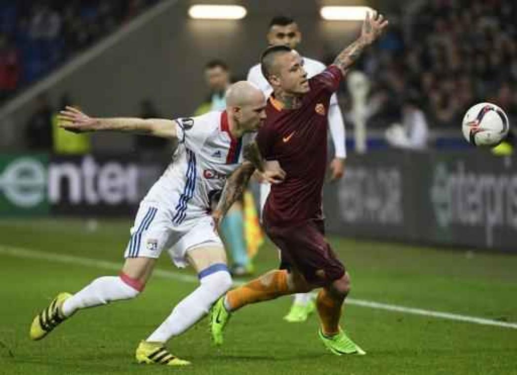 Europa League - Radja Nainggolan en AS Roma staan voor moeilijke terugwedstrijd tegen Lyon