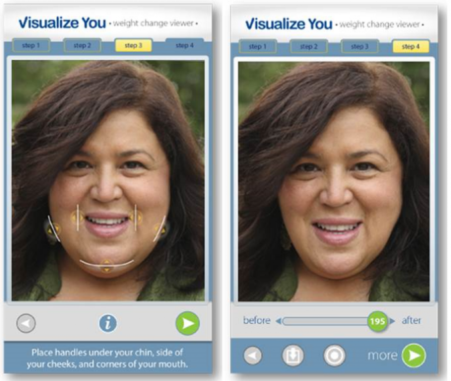 Deze app laat zien hoe je eruit zou zien met een paar kilootjes minder