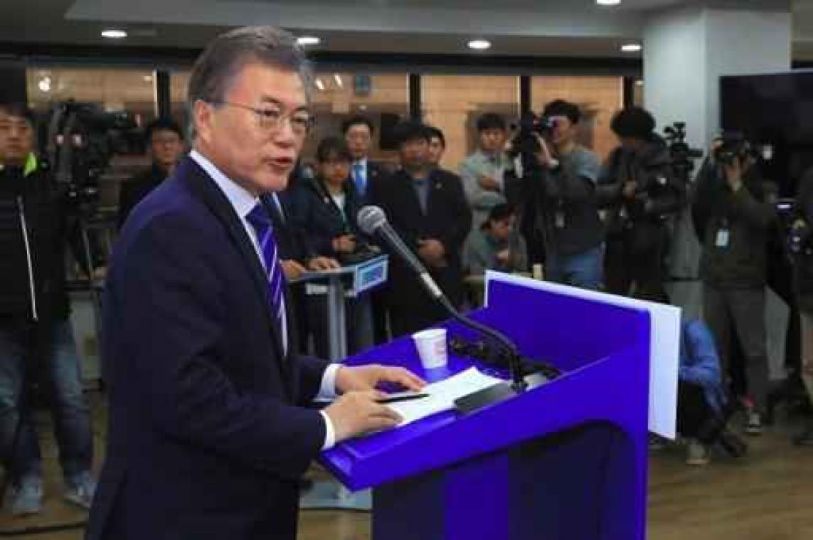 Zuid-Koreanen willen liefst Moon als nieuwe president