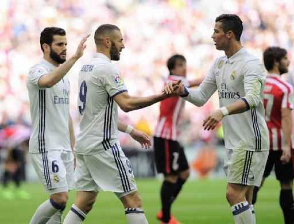 Primera Division - Real Madrid wint moeilijke uitwedstrijd bij Athletic Bilbao