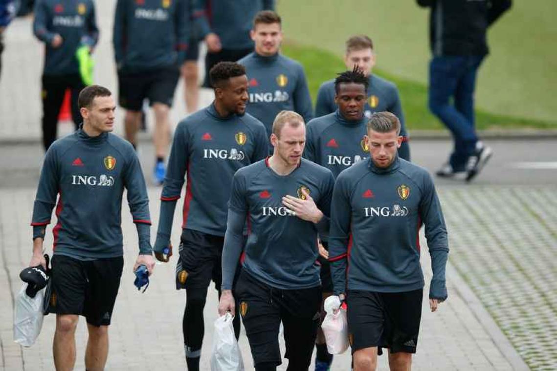 Rode Duivels verzamelen zonder geblesseerde Hazard