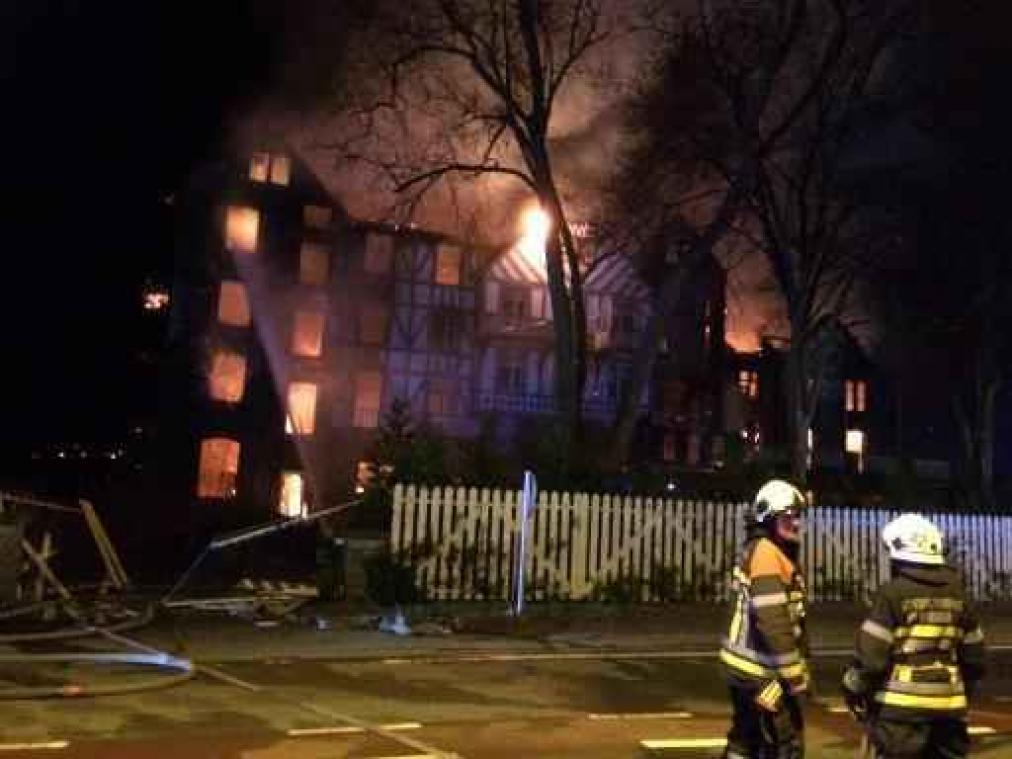 Voormalig Golf hotel in Spa volledig vernield door brand