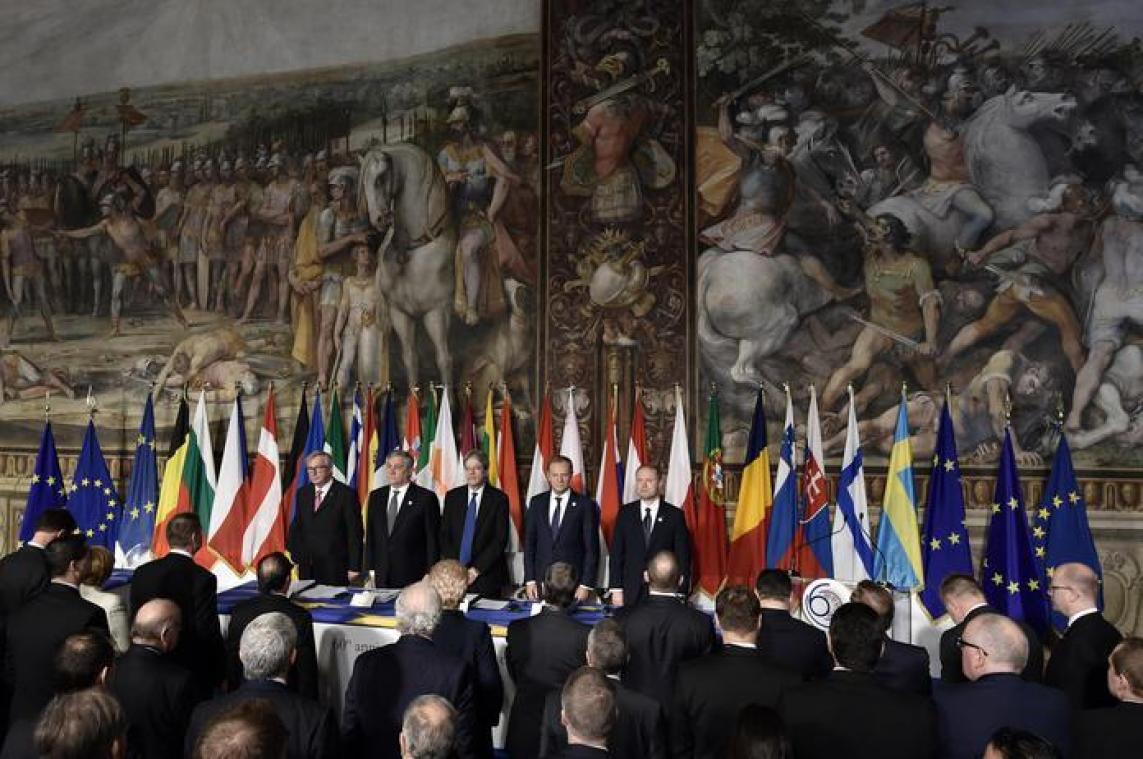 Regeringsleiders vieren &quot;eenheid van Europa&quot;