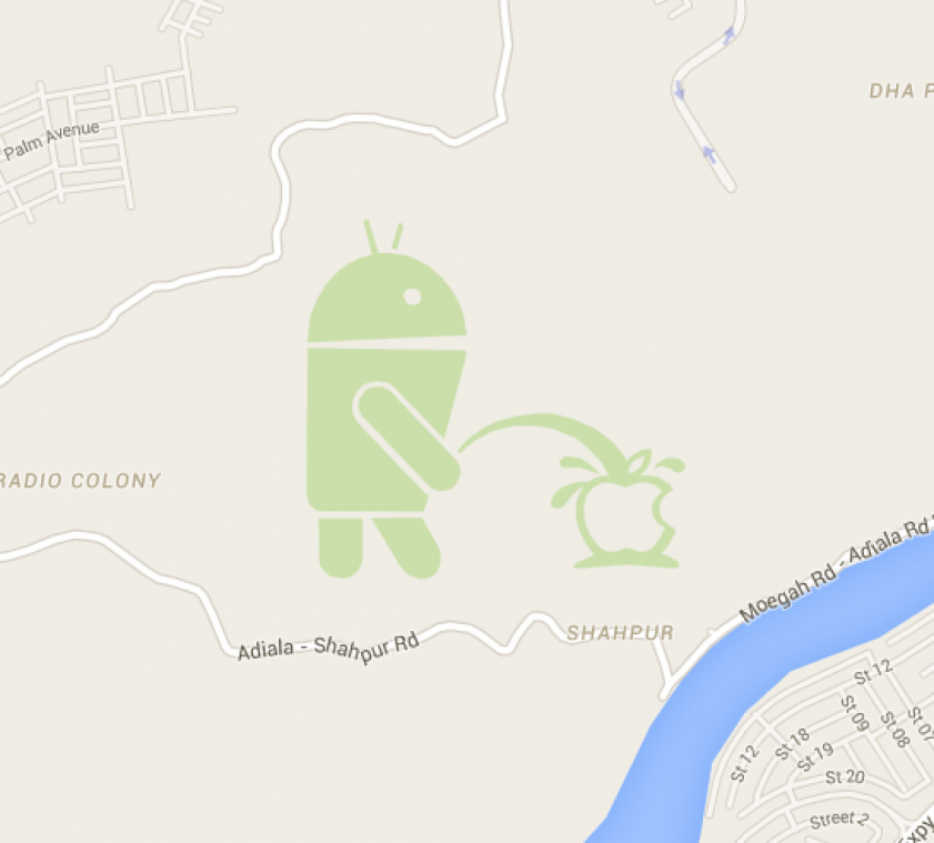 Google Maps haalt grap uit met Apple