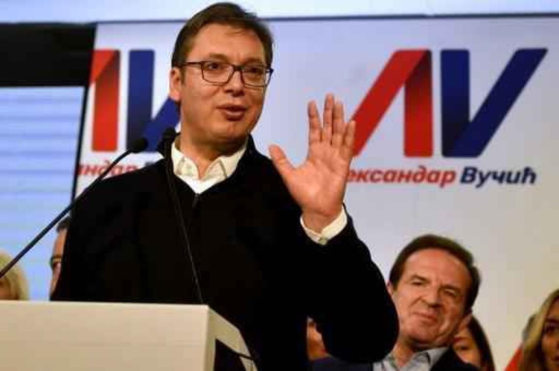 Servische premier Vucic eist overwinning presidentsverkiezingen op