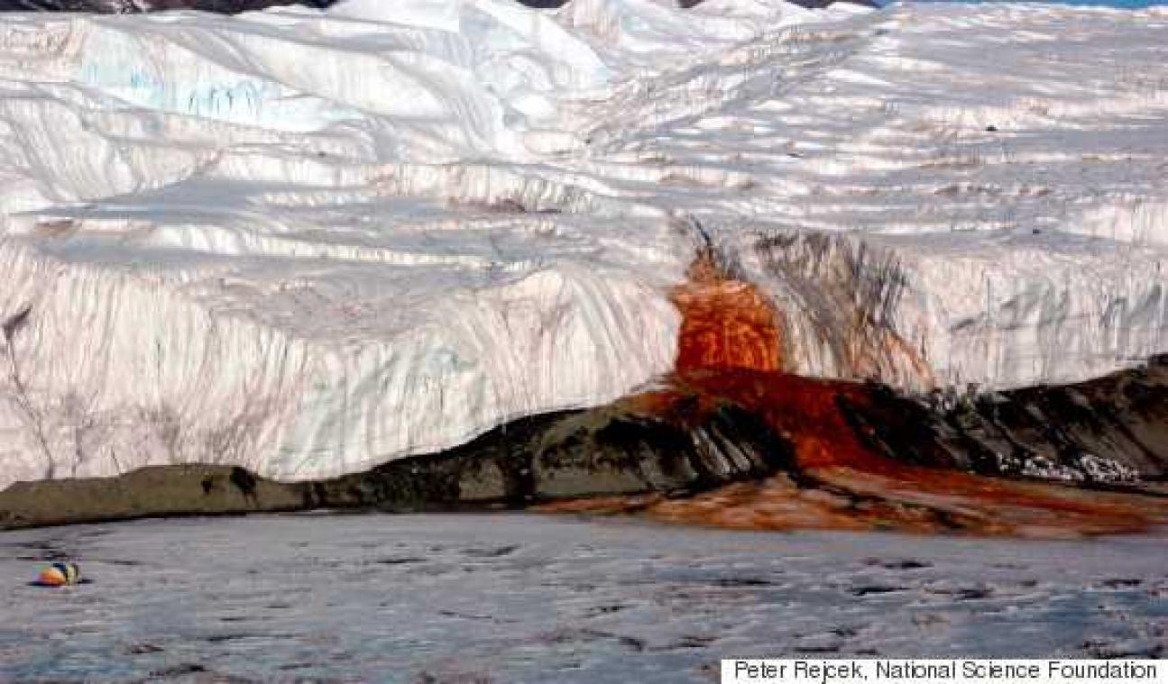 Bloedwatervallen zijn een portaal naar verborgen wereld onder Antarctica