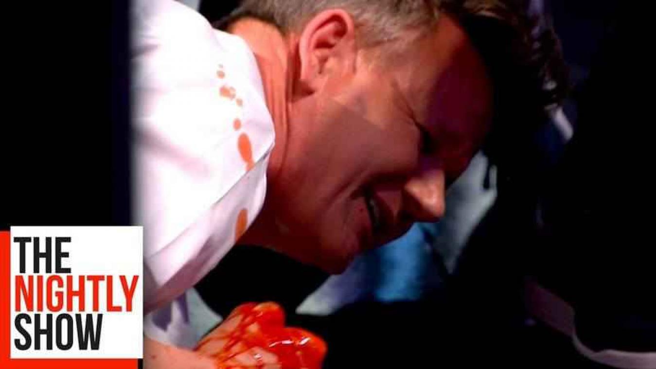 Gordon Ramsay 'verliest' vijf vingers tijdens televisieshow