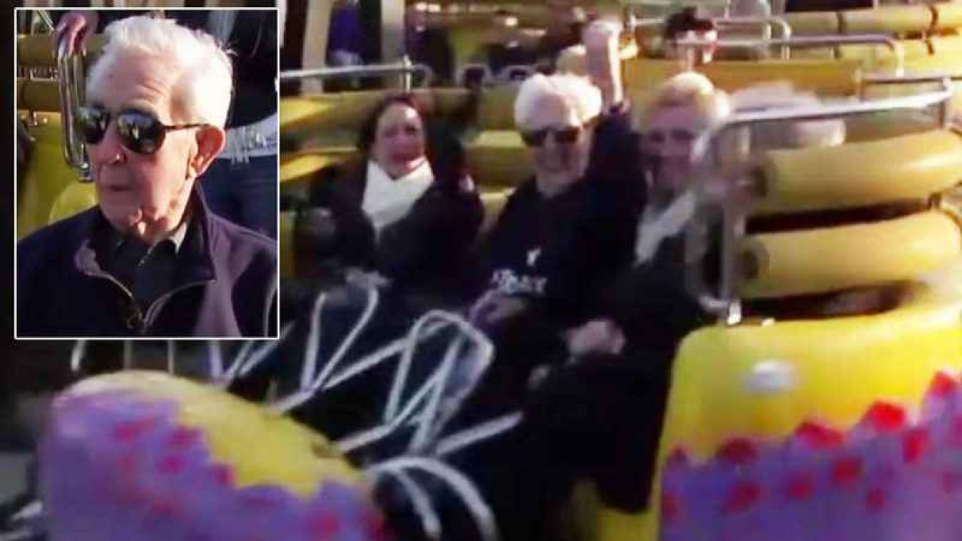 105-jarige man wordt oudste persoon in een rollercoaster