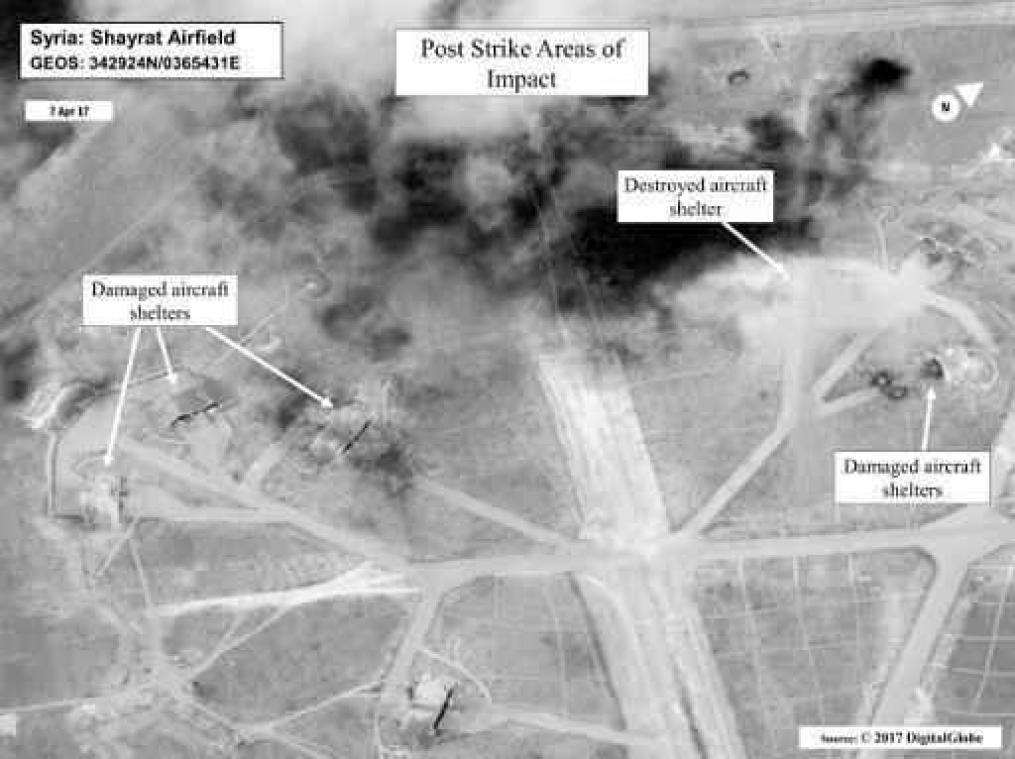 Raketaanval VS op Syrië - Twintig procent van Syrische gevechtsvliegtuigen onschadelijk gemaakt