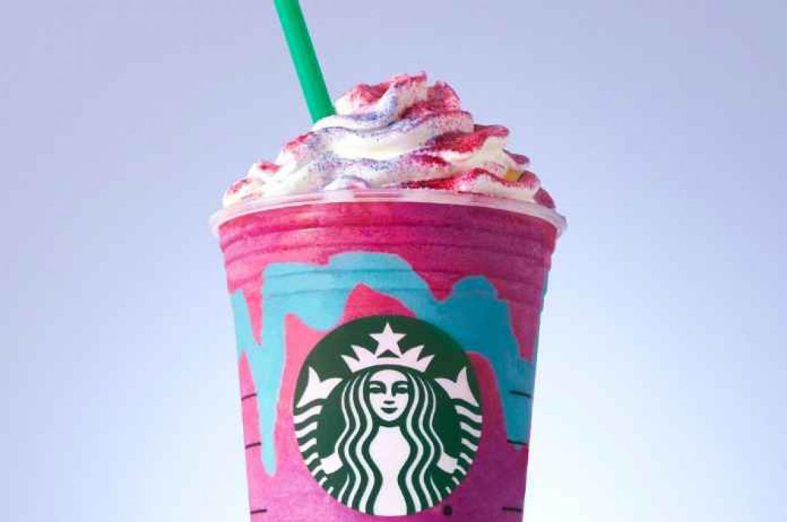Starbucks springt op eenhoorn-kar