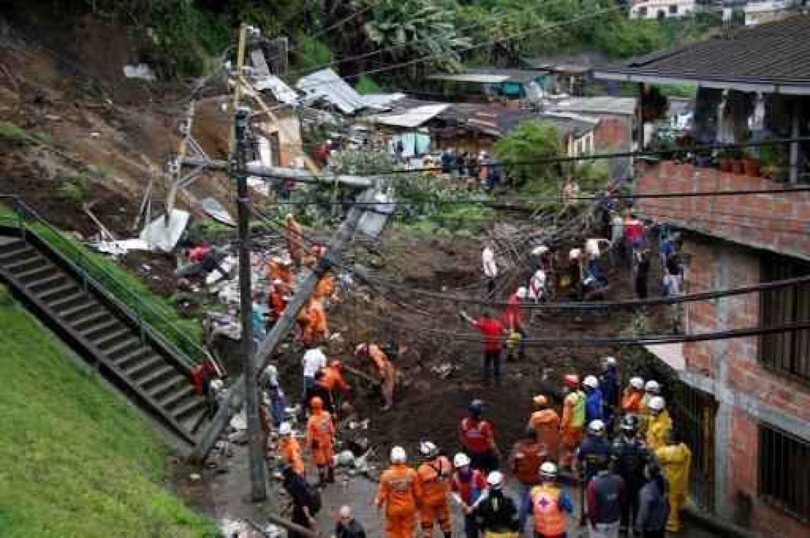 Zeker elf doden en twintig vermisten bij modderstromen na hevige regenval in Colombia