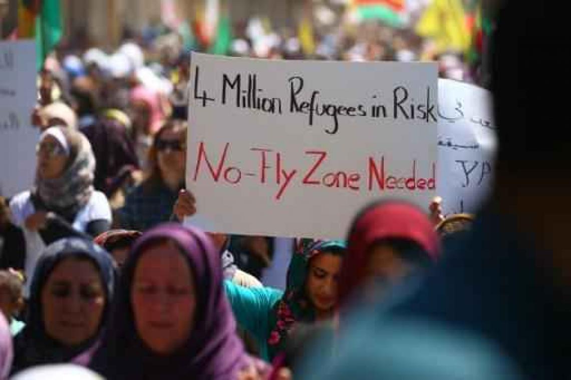 Geweld Syrië - Koerdische troepen vragen no-flyzone in noorden van Syrië