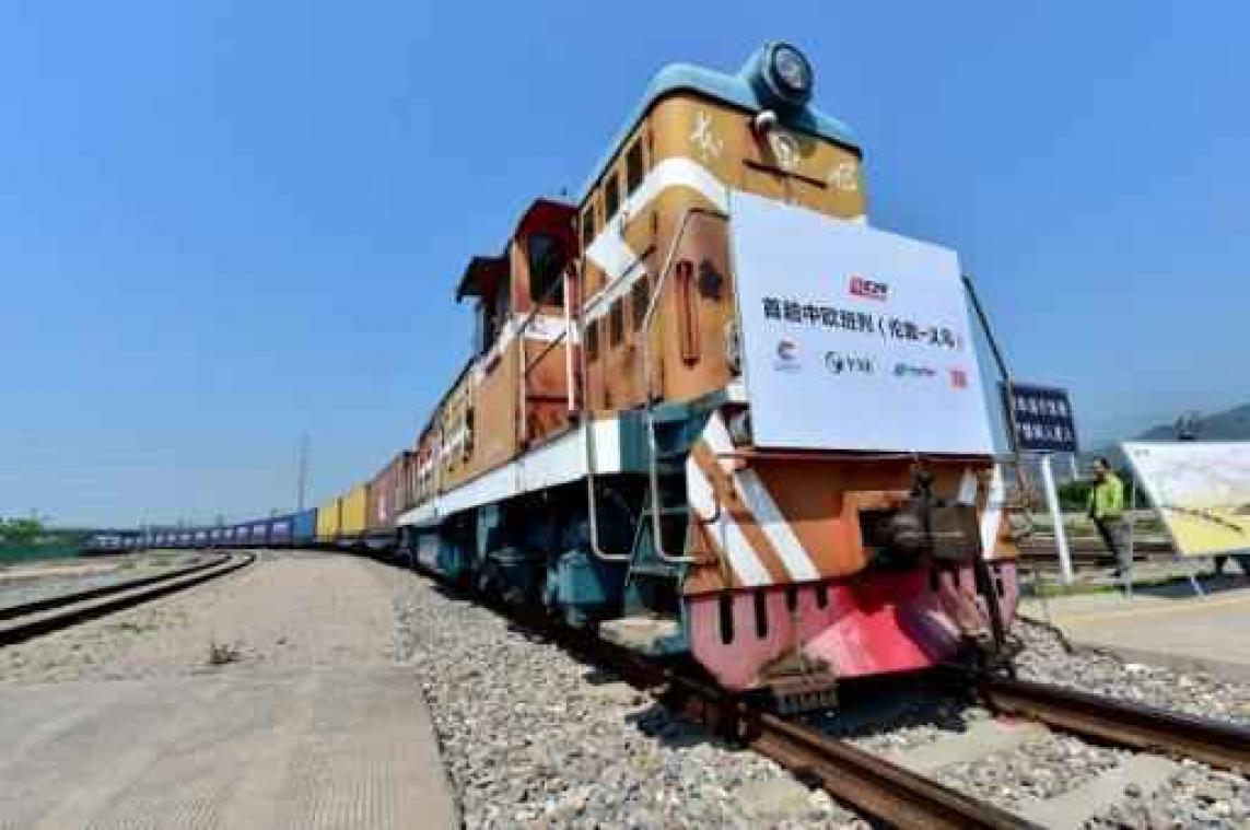 Eerste rechtstreekse trein tussen Londen en China passeerde ook België