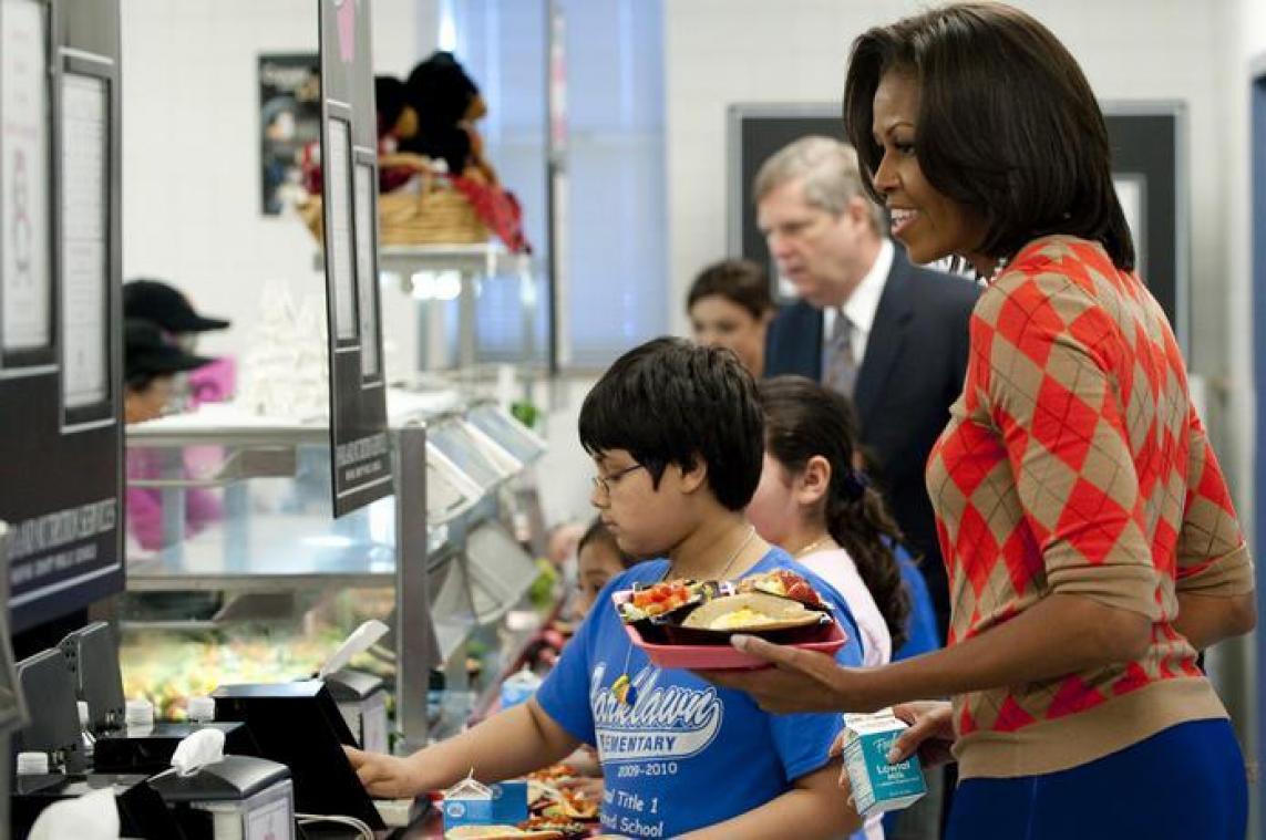 Gezonde lunch van Michelle Obama geschrapt