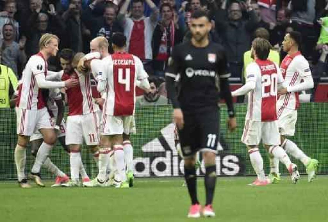 Ajax goed op weg naar Europa League-finale na zege tegen Olympique Lyon