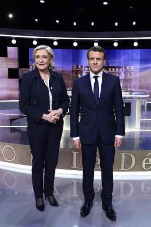 Franse presidentsverkiezingen - Marine Le Pen trapt presidentieel debat af met frontale aanval op Macron