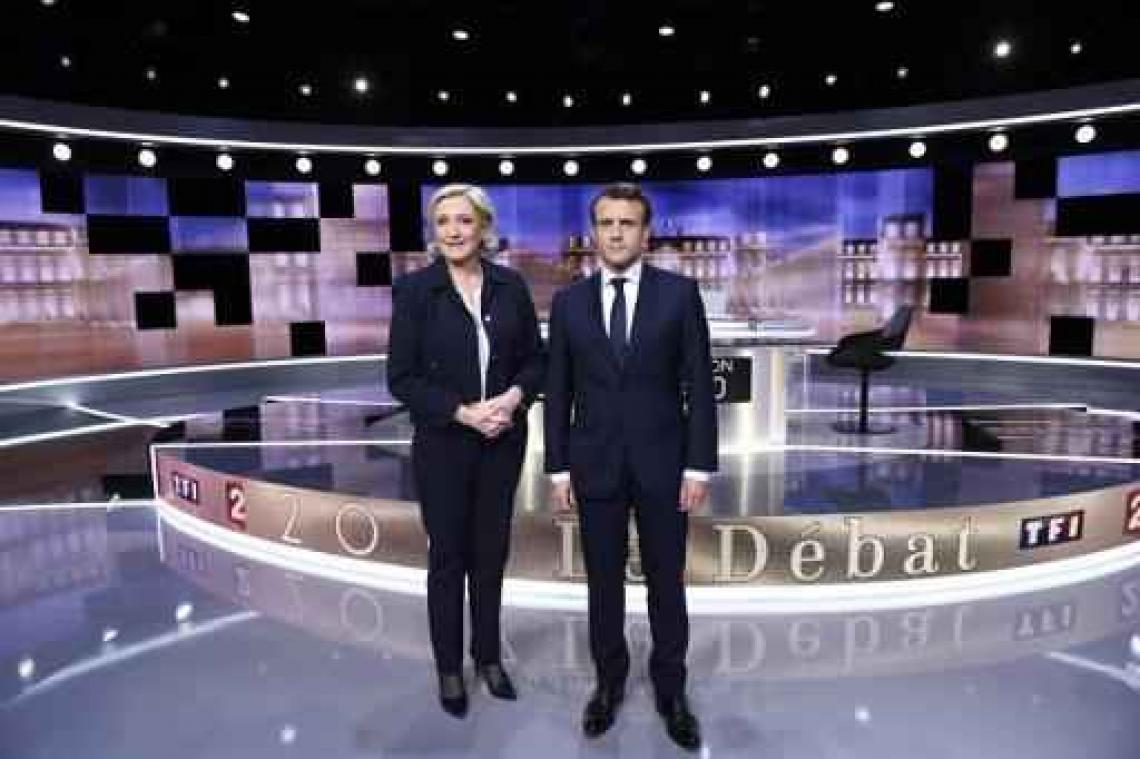 Franse presidentsverkiezingen - Meerderheid kijkers vond Macron overtuigender dan Le Pen