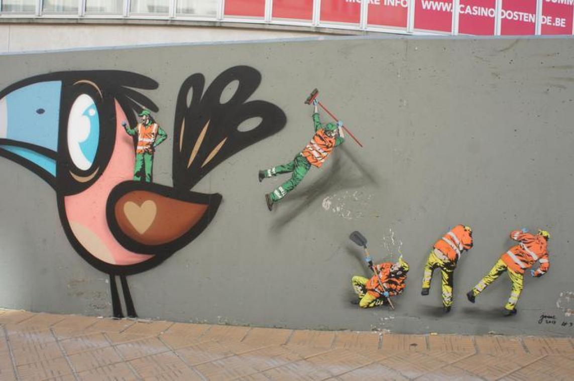 IN BEELD. Street artists nemen de straten van Oostende over