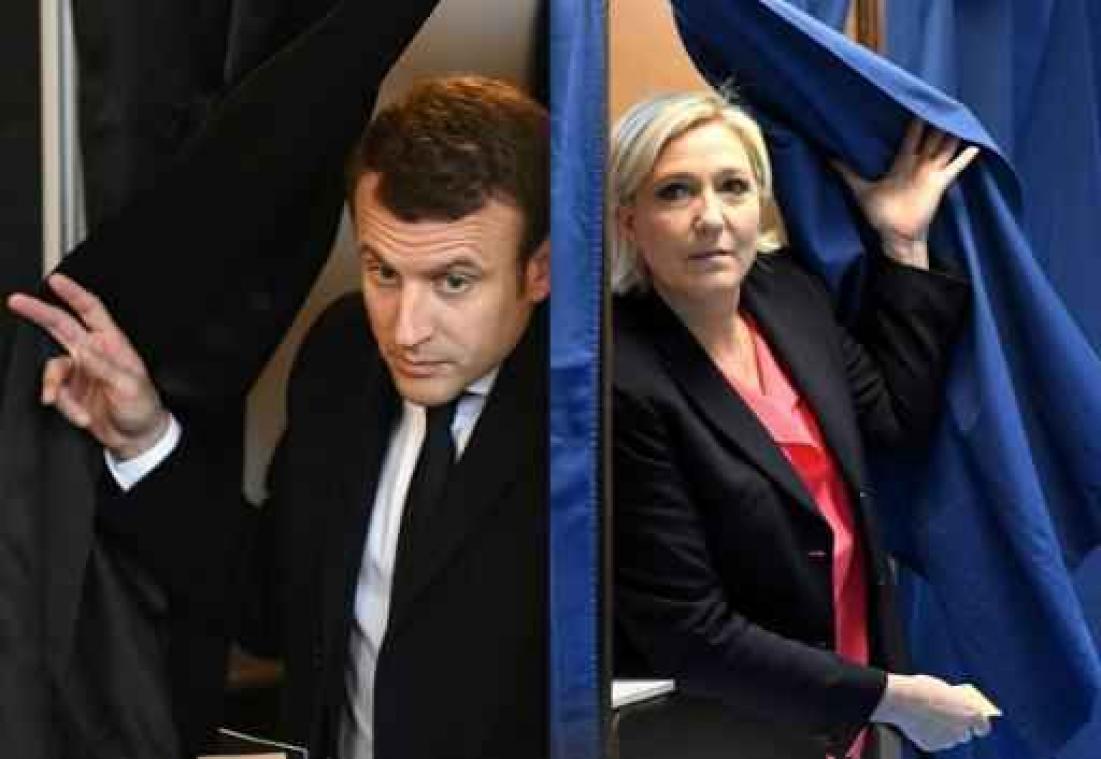Emmanuel Macron en Marine Le Pen hebben stem uitgebracht