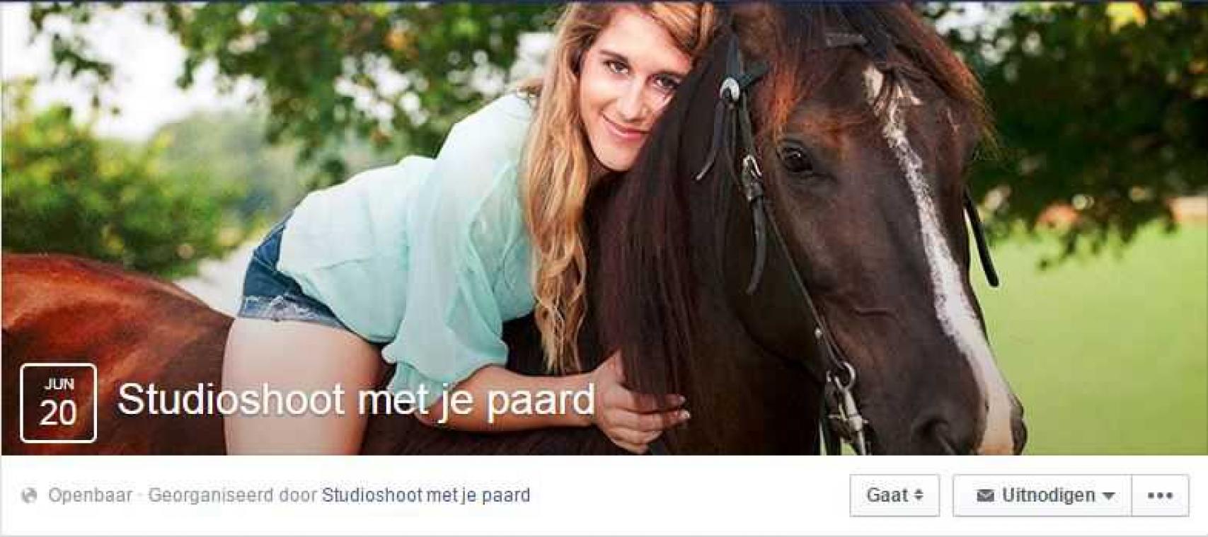Facebook steekt de draak met 'Studioshoot met je paard'