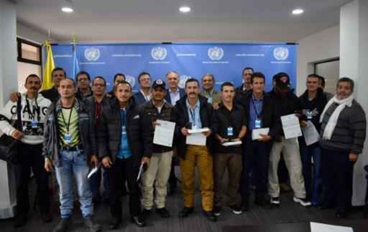 Eerste Farc-rebellen in Colombia officieel ontwapend